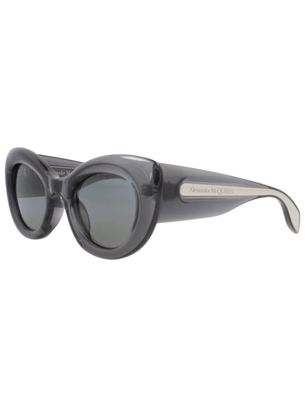 New Alexander McQueen Women's Sunglasses Cat Eye Bio Injection Frame Grey Grey